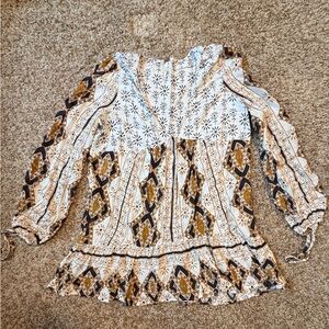 Free People Multicolor Bohemian Blouse